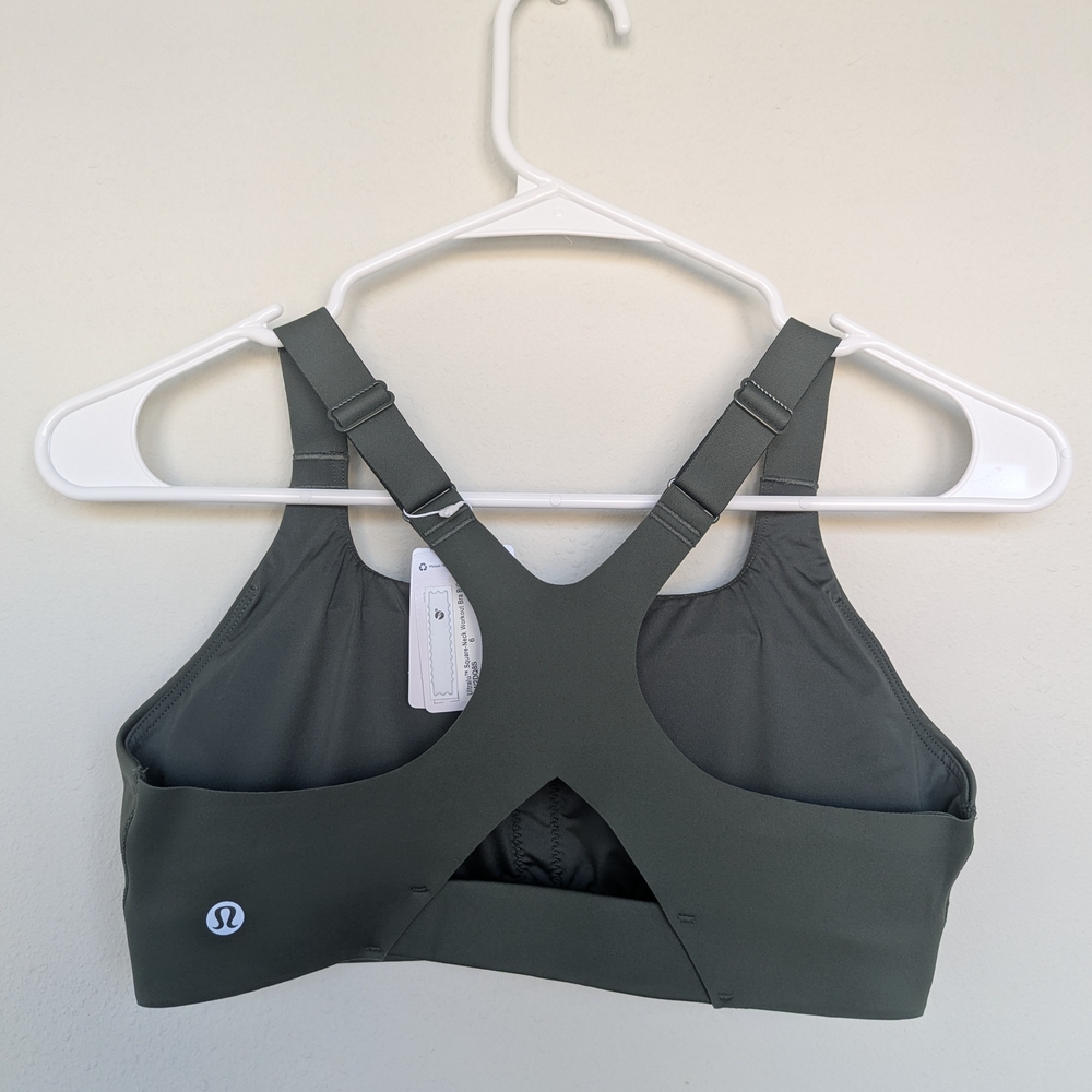 Lululemon Women's Green Sports Bra NWT Size 6 Gym Athletic Running Weight Cardio - Picture 4 of 4
